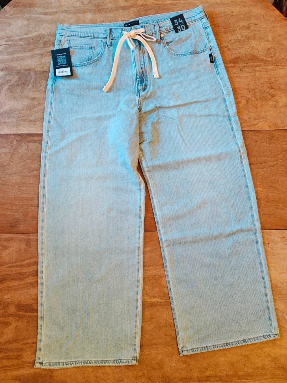 Silver Jeans Co. “Be Easy” Drawstring Denim Pants 34x30 NWT